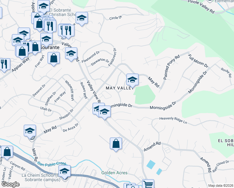 map of restaurants, bars, coffee shops, grocery stores, and more near 4802 Meadowbrook Drive in Richmond
