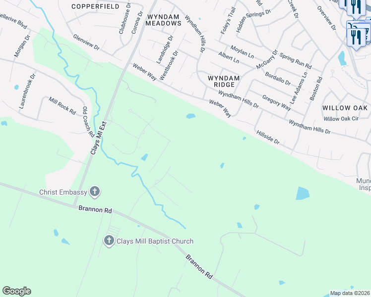 map of restaurants, bars, coffee shops, grocery stores, and more near 399 Branwood Lane in Nicholasville
