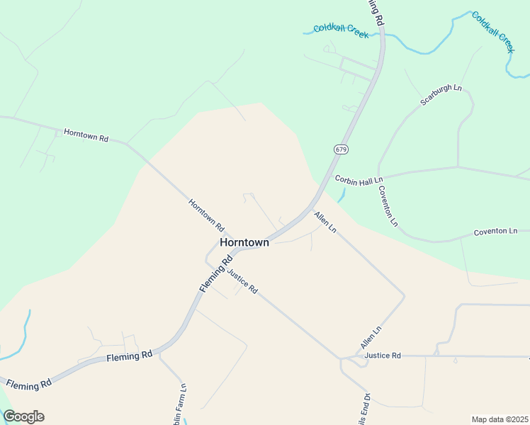 map of restaurants, bars, coffee shops, grocery stores, and more near Welbourne Lane in Horntown