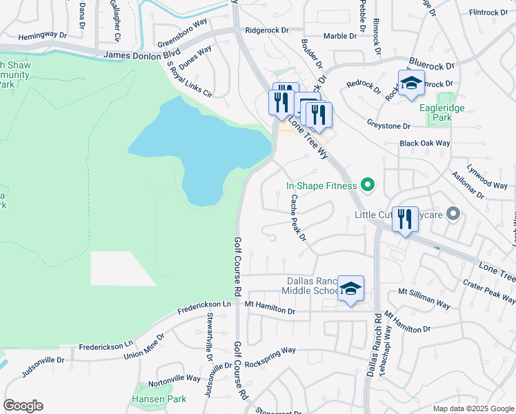 map of restaurants, bars, coffee shops, grocery stores, and more near 4752 Matterhorn Way in Antioch