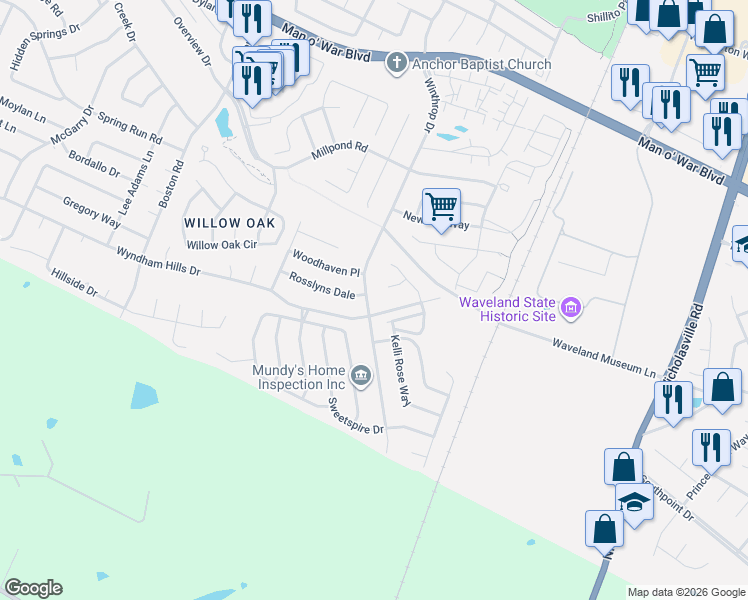 map of restaurants, bars, coffee shops, grocery stores, and more near 3825 Winthrop Drive in Lexington