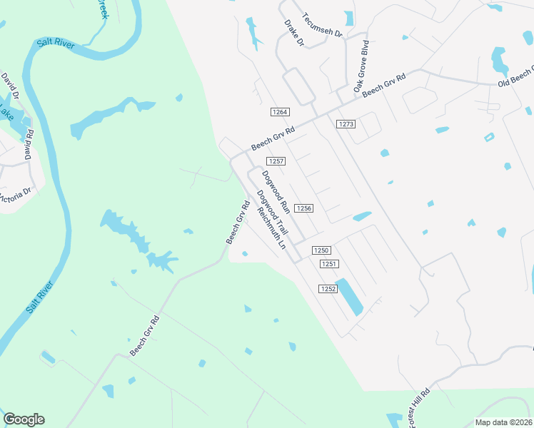 map of restaurants, bars, coffee shops, grocery stores, and more near 285 Dogwood Trail in Shepherdsville