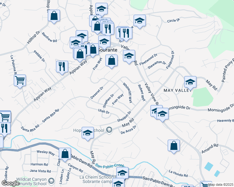 map of restaurants, bars, coffee shops, grocery stores, and more near 3074 Stephen Dr in Richmond