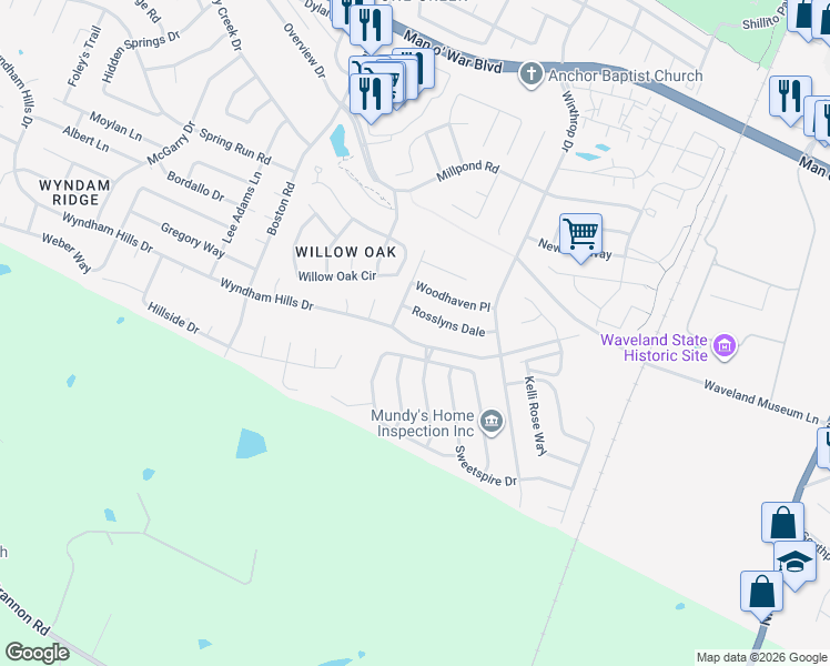map of restaurants, bars, coffee shops, grocery stores, and more near 765 Wyndham Hills Drive in Lexington
