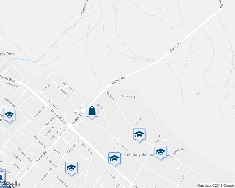 map of restaurants, bars, coffee shops, grocery stores, and more near 5 Kirkwood Court in Concord