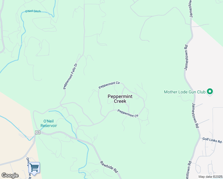 map of restaurants, bars, coffee shops, grocery stores, and more near 10155 Peppermint Circle in Jamestown