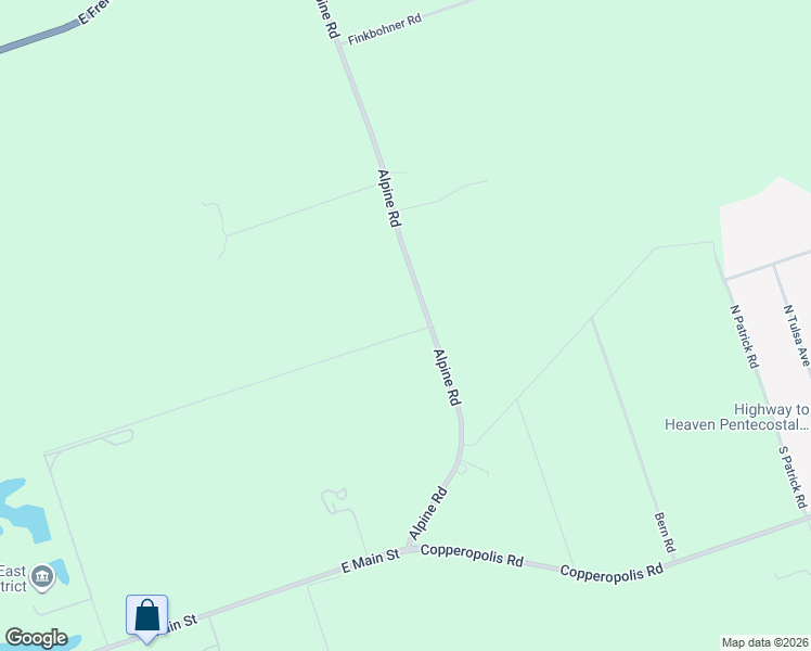 map of restaurants, bars, coffee shops, grocery stores, and more near 407 Alpine Road in Stockton