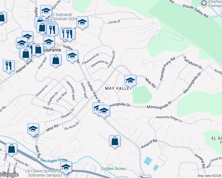 map of restaurants, bars, coffee shops, grocery stores, and more near 4802 Meadowbrook Drive in Richmond