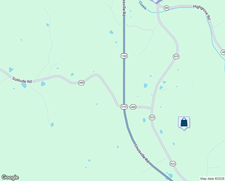 map of restaurants, bars, coffee shops, grocery stores, and more near 2-532 Solitude Road in Coxs Creek