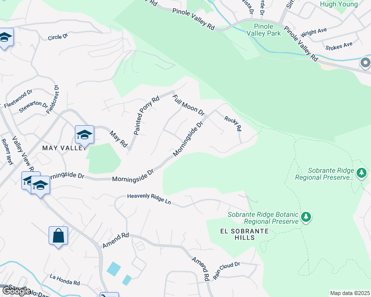 map of restaurants, bars, coffee shops, grocery stores, and more near 3656 Morningside Drive in Richmond