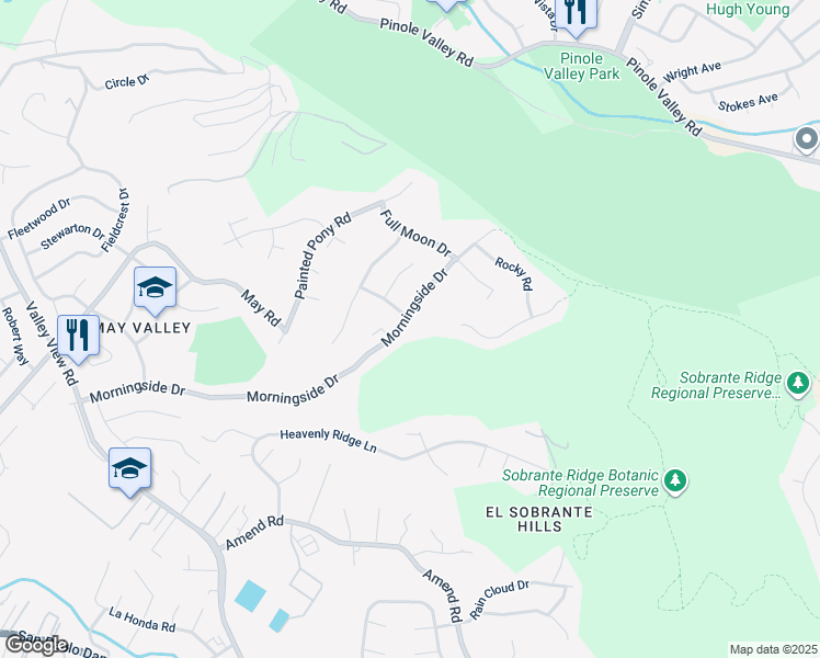 map of restaurants, bars, coffee shops, grocery stores, and more near 3656 Morningside Drive in Richmond