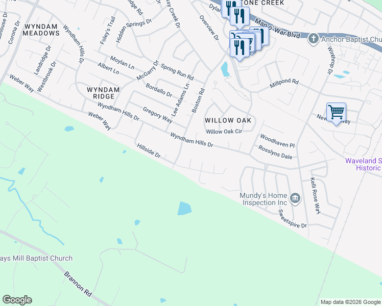 map of restaurants, bars, coffee shops, grocery stores, and more near 4001 Teaberry Circle in Lexington