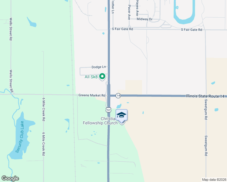 map of restaurants, bars, coffee shops, grocery stores, and more near 7901 Illinois 14 in Du Quoin