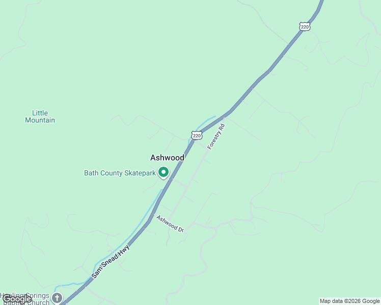 map of restaurants, bars, coffee shops, grocery stores, and more near 5642-5656 Sam Snead Highway in Hot Springs