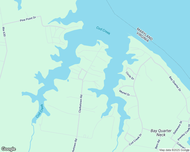 map of restaurants, bars, coffee shops, grocery stores, and more near 1906 Clarketown Road in Heathsville