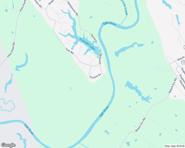 map of restaurants, bars, coffee shops, grocery stores, and more near 127 Victoria Drive in Shepherdsville