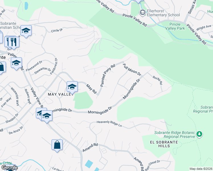 map of restaurants, bars, coffee shops, grocery stores, and more near 3740 Painted Pony Road in Richmond