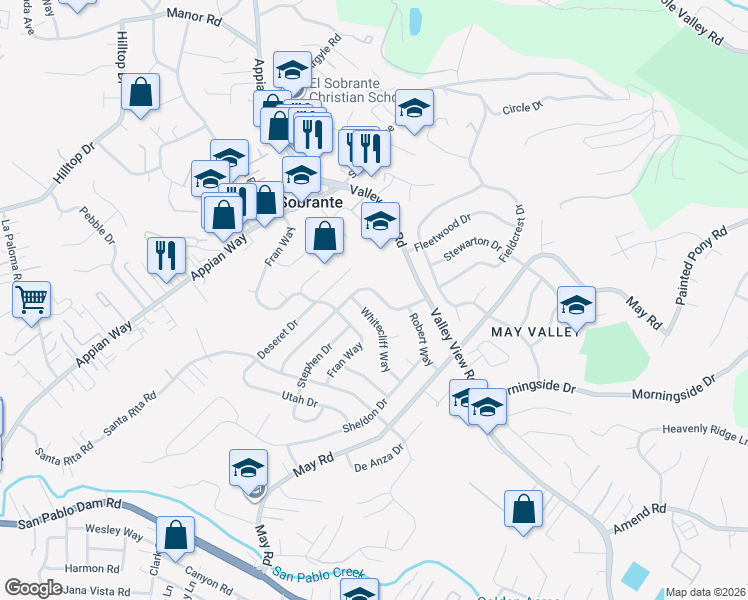 map of restaurants, bars, coffee shops, grocery stores, and more near 3148 Keith Drive in Richmond