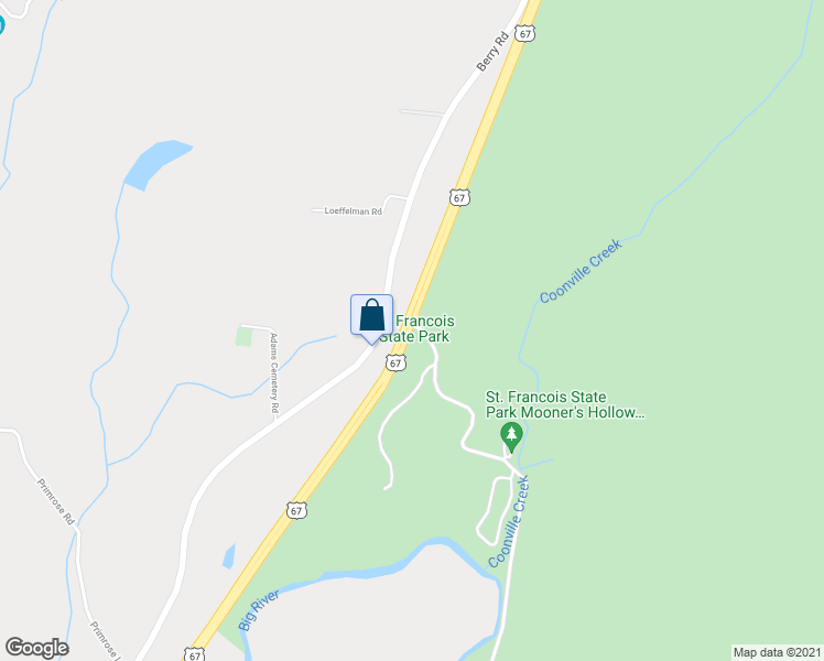 map of restaurants, bars, coffee shops, grocery stores, and more near 8920 U.S. 67 in Bonne Terre