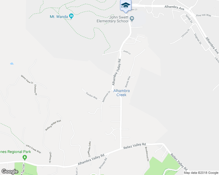 map of restaurants, bars, coffee shops, grocery stores, and more near 14 Millthwait Drive in Martinez