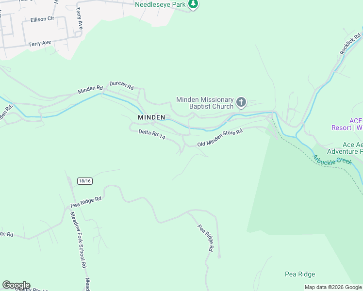 map of restaurants, bars, coffee shops, grocery stores, and more near 84 Minden Tipple Road in Oak Hill