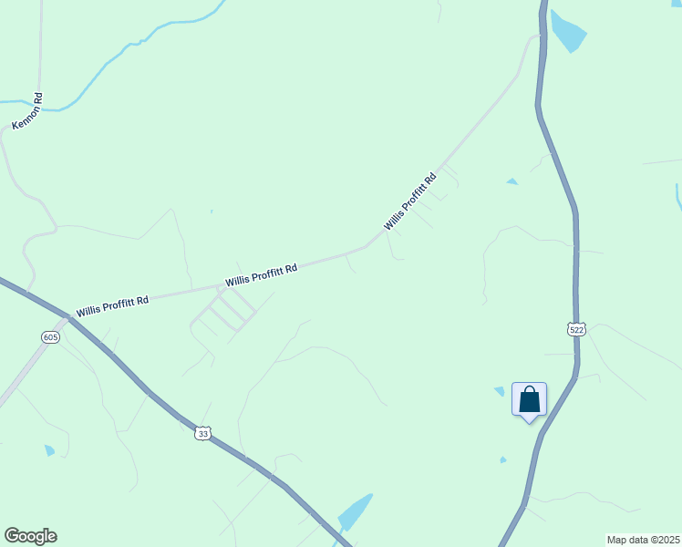 map of restaurants, bars, coffee shops, grocery stores, and more near 734 Willis Proffitt Road in Mineral