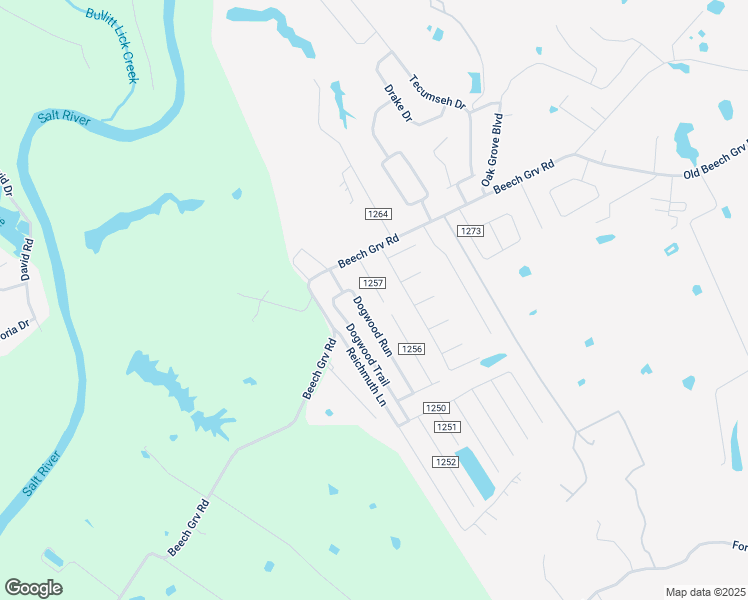 map of restaurants, bars, coffee shops, grocery stores, and more near 217 Miles Drive in Shepherdsville