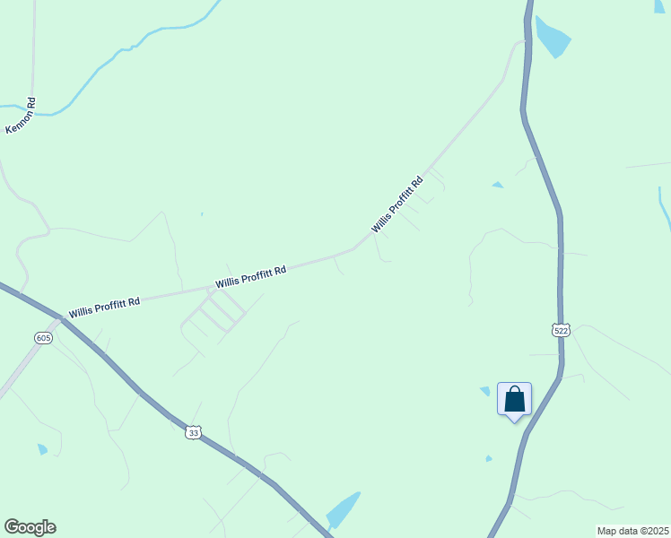 map of restaurants, bars, coffee shops, grocery stores, and more near 734 Willis Proffitt Road in Mineral