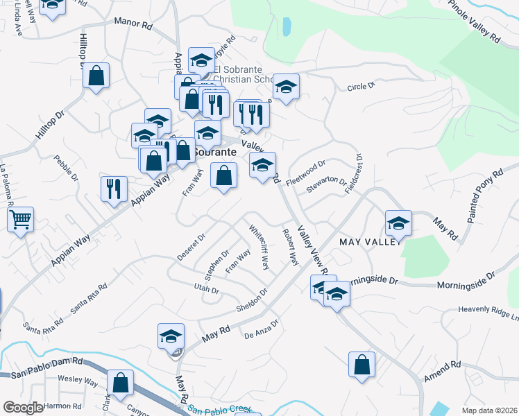 map of restaurants, bars, coffee shops, grocery stores, and more near 3148 Keith Drive in Richmond