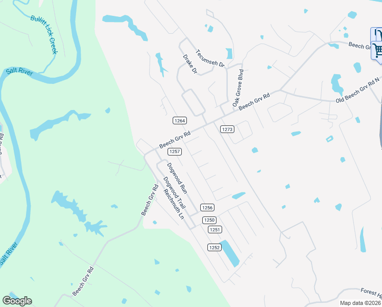 map of restaurants, bars, coffee shops, grocery stores, and more near 429 Tyler Parkway in Shepherdsville