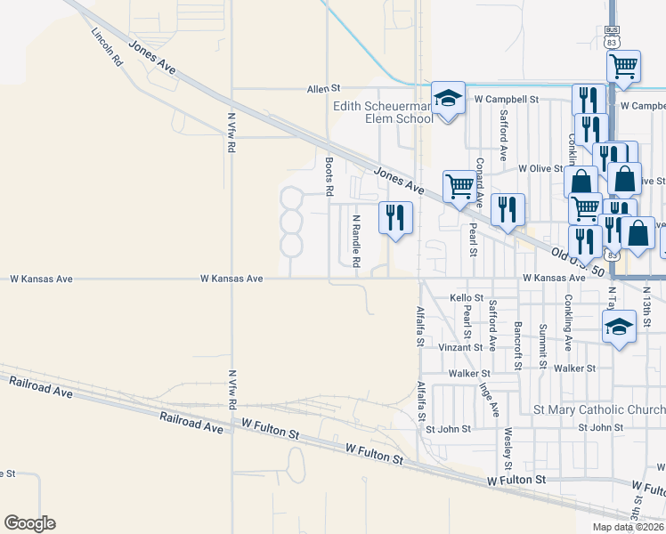 map of restaurants, bars, coffee shops, grocery stores, and more near 1202 Boots Road in Garden City