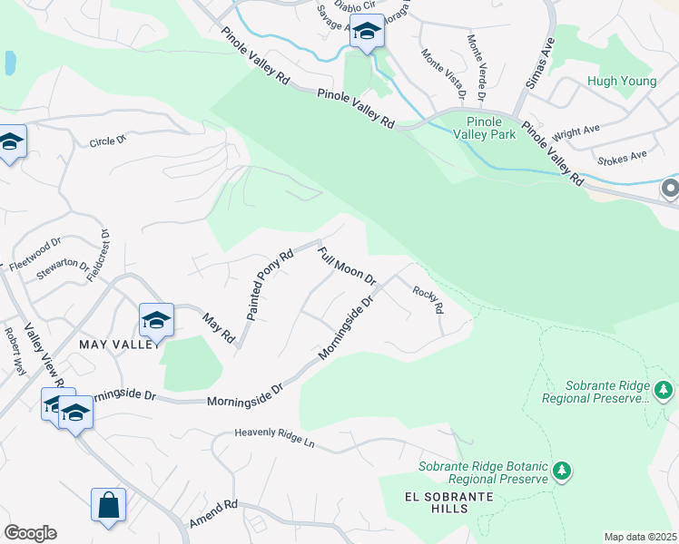 map of restaurants, bars, coffee shops, grocery stores, and more near 4800 Full Moon Drive in Richmond