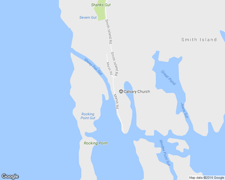 map of restaurants, bars, coffee shops, grocery stores, and more near 3320 Marsh Rd in Smith Island