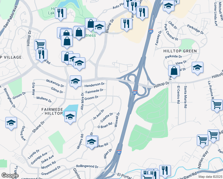 map of restaurants, bars, coffee shops, grocery stores, and more near 3121 Jo Ann Drive in Richmond