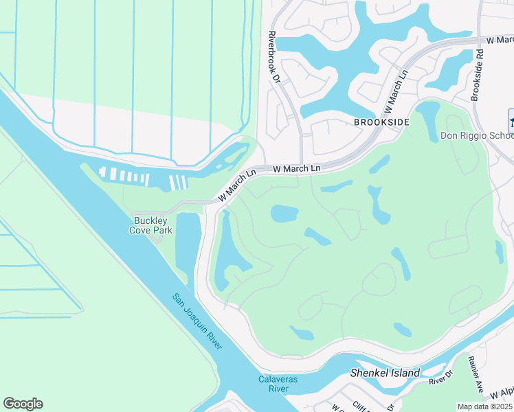 map of restaurants, bars, coffee shops, grocery stores, and more near 4645 Pebble Beach Drive in Stockton