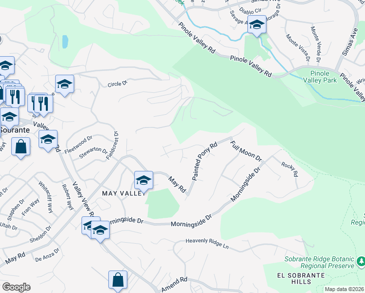 map of restaurants, bars, coffee shops, grocery stores, and more near 4651 Setting Sun Drive in Richmond