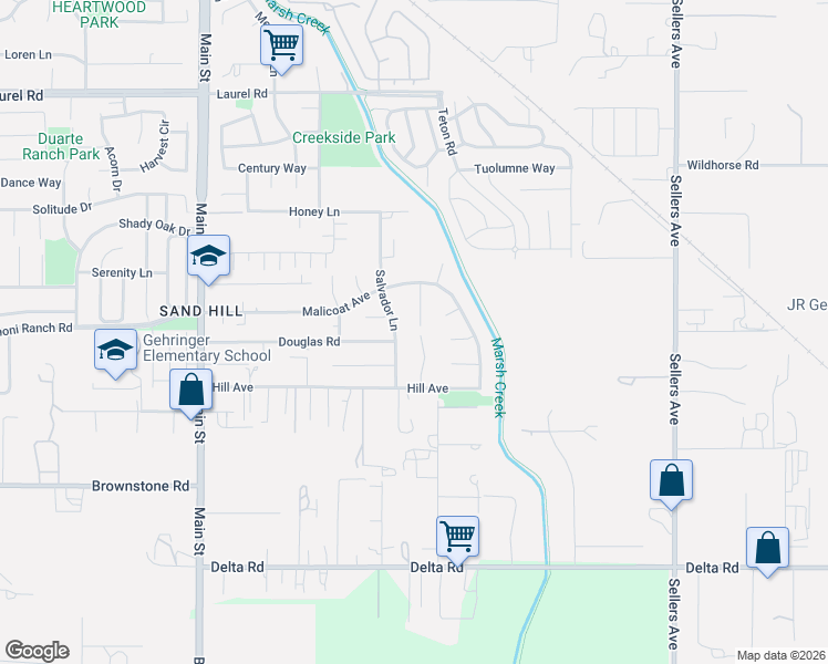 map of restaurants, bars, coffee shops, grocery stores, and more near 29 Diane Court in Oakley