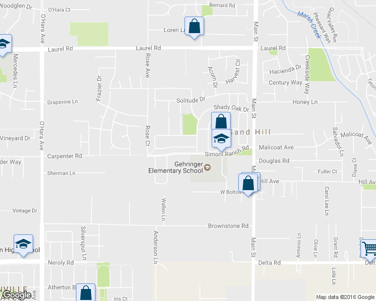 map of restaurants, bars, coffee shops, grocery stores, and more near 108 Copper Knoll Way in Oakley