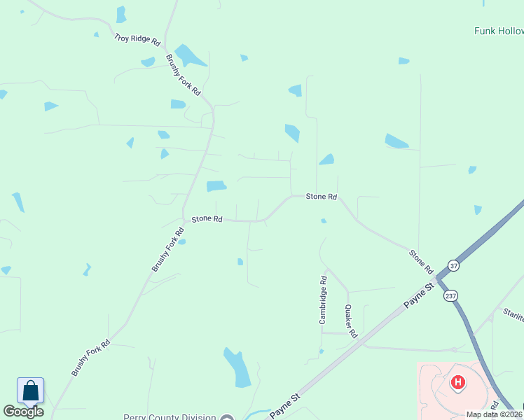 map of restaurants, bars, coffee shops, grocery stores, and more near 9490 Singleton Road in Tell City