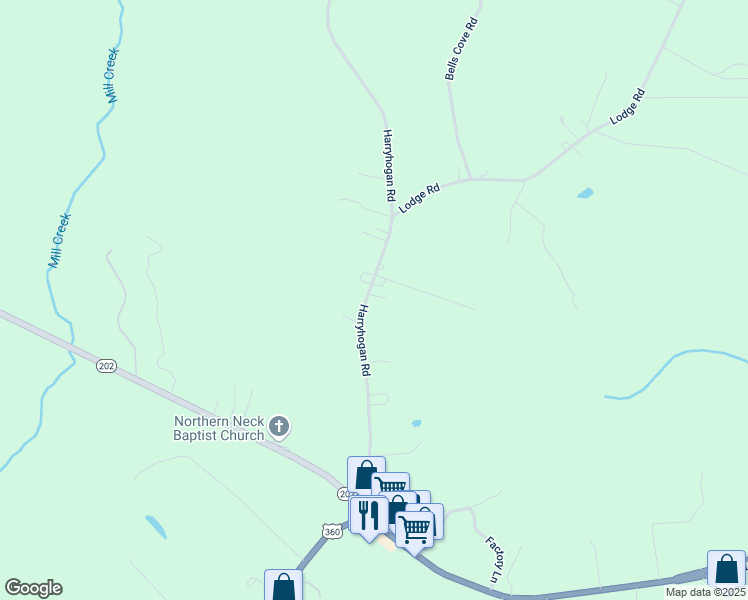 map of restaurants, bars, coffee shops, grocery stores, and more near 464 Harryhogan Road in Callao