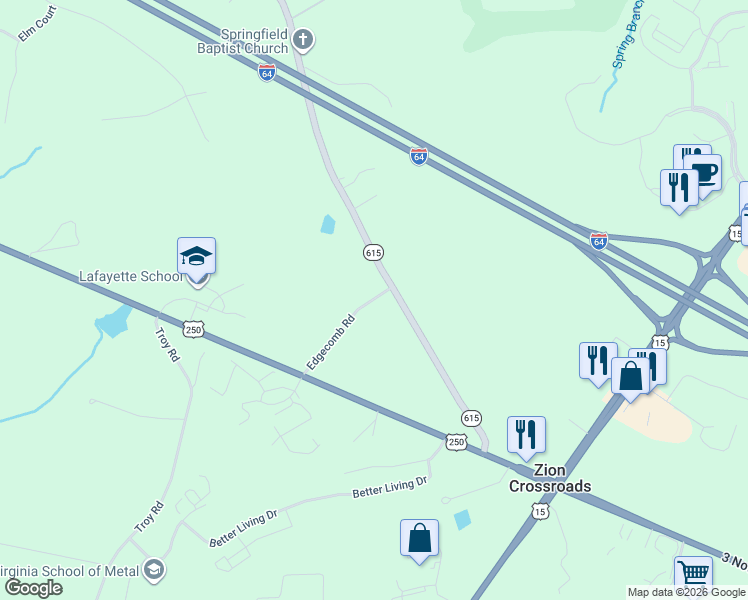 map of restaurants, bars, coffee shops, grocery stores, and more near  in 