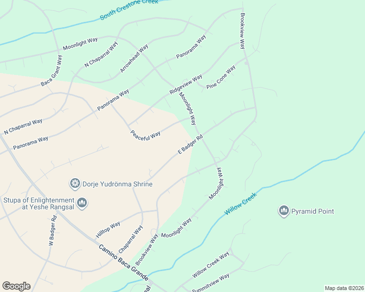 map of restaurants, bars, coffee shops, grocery stores, and more near 1026 East Badger Road in Crestone