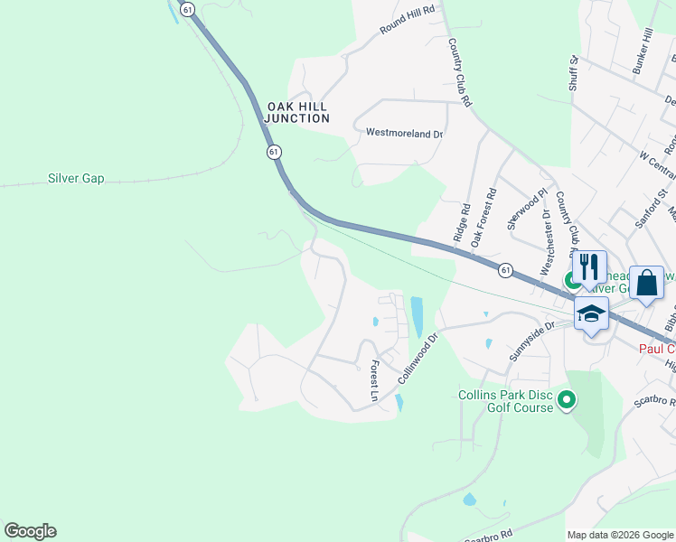 map of restaurants, bars, coffee shops, grocery stores, and more near 425 Woodbridge Rd in Oak Hill
