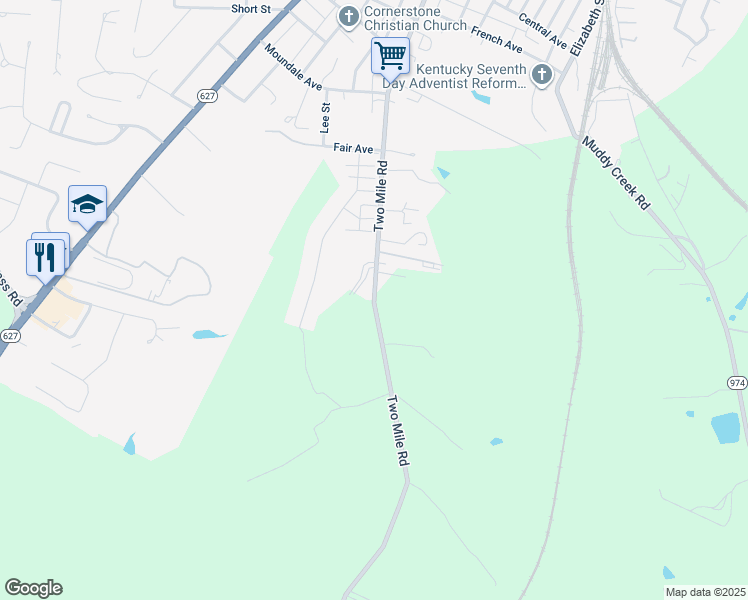 map of restaurants, bars, coffee shops, grocery stores, and more near 1209 2 Mile Rd in Winchester