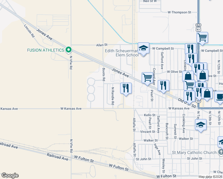 map of restaurants, bars, coffee shops, grocery stores, and more near 1202 Boots Road in Garden City