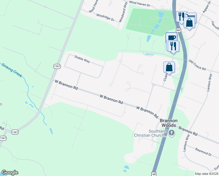 map of restaurants, bars, coffee shops, grocery stores, and more near 216 Forest Trail in Nicholasville