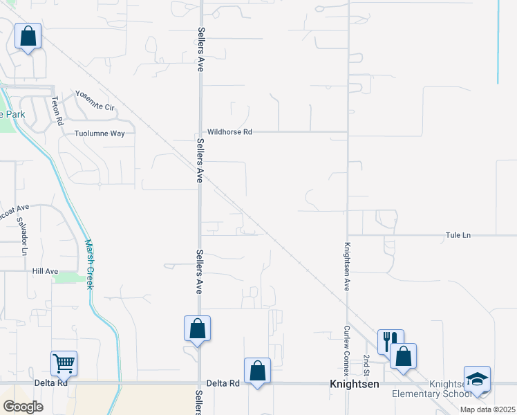 map of restaurants, bars, coffee shops, grocery stores, and more near 5750 Sellers Avenue in Oakley