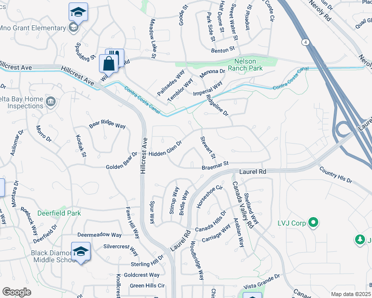 map of restaurants, bars, coffee shops, grocery stores, and more near 4739 Dundee Street in Antioch