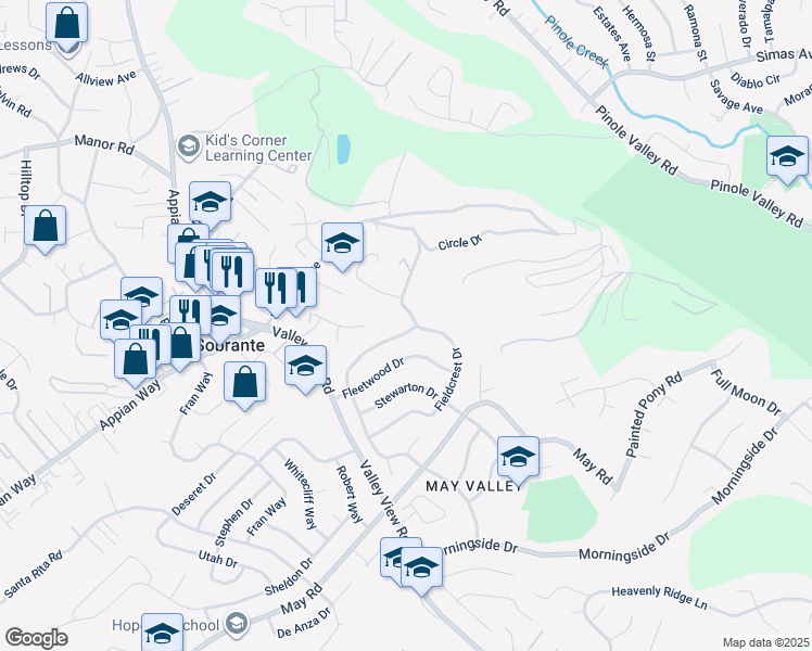 map of restaurants, bars, coffee shops, grocery stores, and more near 4404 Meadowbrook Drive in Richmond