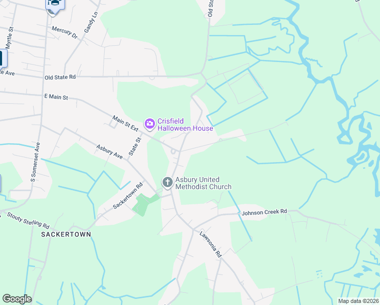 map of restaurants, bars, coffee shops, grocery stores, and more near 3501 Freedomtown Road in Crisfield